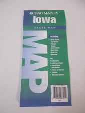 1996 Rand McNally Iowa State Highway Travel Road Map-HrcRM picture
