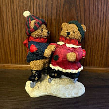 American Greetings Heart Patch Place 1996 Teddy Bears Skating Resin Figurine 4