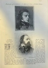 1891 Poet Alfred Lord Tennyson picture