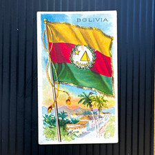 1910 T59 Sweet Caporal Little Cigars Tobacco Card Flags of Nations Bolivia picture