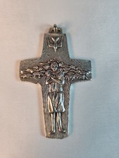 VTG Pope Francis Good Shepherd Cross Pendant 2.75