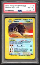Pokemon Card - PSA 8 Golem 148/144 - Skyridge Reverse Holo - NM-MT picture
