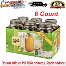 Ball Wide Mouth 64oz Half Gallon Mason Jars with Lids & Bands, 6 Count picture