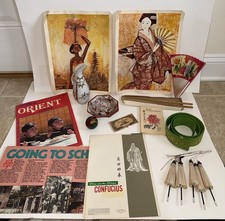 Vintage Seah Kim Joo Singapore Airlines Batik Art Prints Decor Ephemera Lot MCM picture