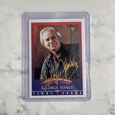 1992 Super Country Music Series 1 George Jones Trading Card HandSigned Autograph picture