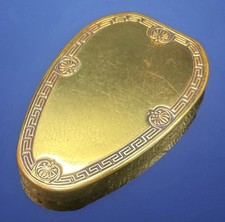 Rare Antique Art Deco Karess Woodworth Vanity Powder Compact Complete picture
