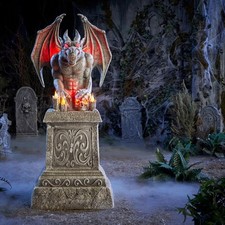 Gargoyle 5.5 FT Grave&Bones LED Eyes Halloween Decoration Yard Decor Outdoor picture