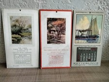 Lot of 3 Monthly Calendar Cards ~ 1913 Union Paper & Twine Co./1924 Ketterlinus picture