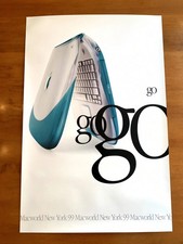 1999 Apple iBook G3 iBook Poster Macworld New York Blue Clamshell 24x36 NOS picture