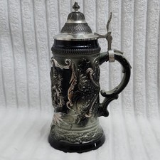 Zoller & Born Beer Stein Limited Edition Black Hand Painted Germany 3237/5000 picture