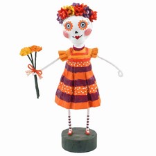 Lori Mitchell Freida Day of the Dead Skeleton Figurine Girl Folk Art Figure picture
