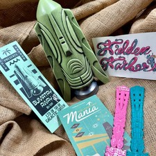 Hidden Harbor Bumatay Away 8th Anniversary Tiki Mug 47/50 Galactic Green +extras picture