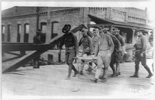 El Paso Texas Juarez Mexico 1911 Battle Wounded Mexican U.S. Soldiers Bridge picture
