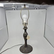 P.S.T. Industries Paul Sahlin Tiffany Lamp Base Accent Table Lamp + Orig Finial picture