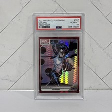 2023 Upper Deck Marvel Platinum 107 Domino Red Prisim PSA 10 007/199 picture