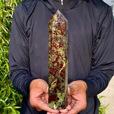 1.87LB Natural Dragon Blood Column Obelisk Crystal Column Wand Point Healing Sto picture