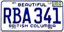 British Columbia License Plate | 1974 Automobile picture