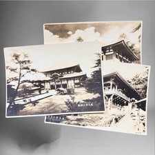 Vintage Japan Photo Lot 3 Todai-ji Nara Temple Daibutsuden Nigatsudo Prewar picture