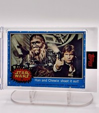 Topps 1977 Star Wars Card #44 Han and Chewie Shoot It Out Gradeable Card picture