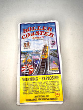 Vintage Fire Cracker Label  ROLLER COASTER  16s Firecracker Art Rollercoaster picture