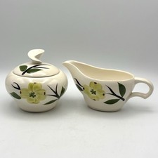 Dixie Dogwood Sugar Bowl Creamer Gravy Joni Stetson China Vintage 1950s MCM picture