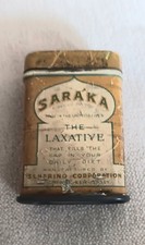 Vintage Saraka Laxative Tin - Schering Corporation - Trial Package picture