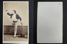 Juliano Donato, Spanish Actor, One Legged Vintage Albumen Print. CDV. picture