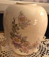 Vintage Dainty Floral Ceramic Vase • Cottagecore Grandmacore Shabby Chic Decor picture