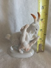 Vintage Japan Porcelain Figurine Boy Tumbling with Goat White Cherub Putto... picture