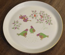 Vtg 1968 Shenango China 12 Days of Christmas Plate 3rd Day Three French Hens picture