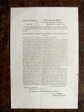 CUBA BATTLE OF SANTIAGO BAY 1898 VICTORY PROCLAMATION PRESIDENT WILLIAM MCKINLEY picture