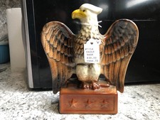 Vintage American Eagle Ceramic Coin Bank Statue Emigrant Industrial Savings Bank picture