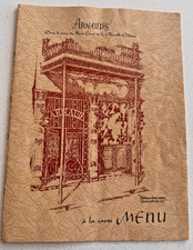Vintage 1950s 60s Arnaud's New Orleans Restaurant Menu French Quarter LA picture