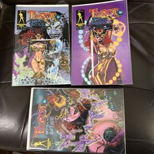 Tarot Witch of the Black Rose 1 A & B 1st 2nd print Broadsword 2000 3 book lot picture