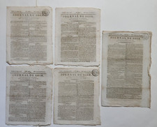 1811 Napoleonic era Lot of 5 JOURNAL DU SOIR French News Papers by Chaignieau picture