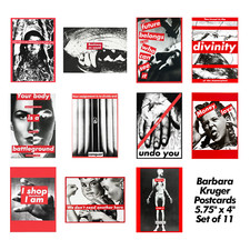 Barbara Kruger Art Postcards Print Rare 80s Vintage Supreme Unposted | Set of 11 picture