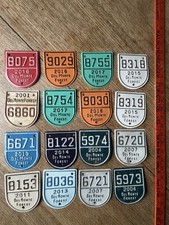 Lot of Del Monte Forest Pebble Beach license plate gate tags 2004-2019 picture