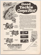 Pflueger Fishing Tackle Reel Akron Ohio Enterprise 1864 1928 Print Ad picture