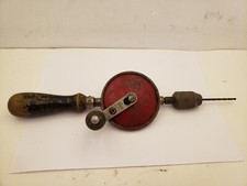 VINTAGE STANLEY 1221 HAND CRANK DRILL WITH BIT, EGG BEATER STYLE picture