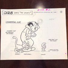 1983 Hanna Barbera SMURFS Model Sheets 47 Page Production Photocopy Lot 0128 picture