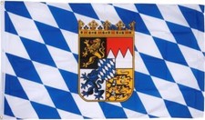 BAVARIA CREST LION OKTOBERFEST BAVARIAN GERMAN FLAG NEW 3x5  picture