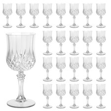 AmeLeis Plastic Wine Glasses Set of 24, 7.7 oz Clear picture