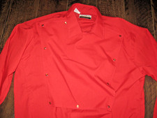 EUC Vintage XL USA KARMAN Gold Series John Wayne Cavalry Cowboy BIB SHIRT picture