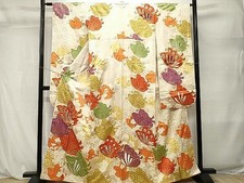 Vintage Japanese Furisode Kimono - Heavy Silk Japan Authentic picture