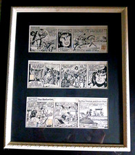 RARE 1979 CONAN THE BARBARIAN Original Pencil Art Ernie Chan 3 Comic Strips OA picture