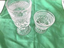 Wexford by Anchor Hocking Lot of 2 One Water Goblet One Dessert Cup Good Cond picture