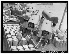 Photo:Australia 1943 Lend-Lease Gasoline Transfer to Trucks Airdrome WWII picture