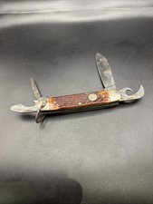 Vintage Ulster USA Boy Scout Pocket Knife Model 1996 4 Blade Camp Patina 1960s picture