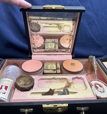 ANTIQUE Richard Hudnut Du Barry Traveling Vanity Case with Contents - SUPER RARE picture