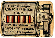 1952 Ronson Redskin Five Flinter Lighter Flint Dispenser Vintage Tobacciana picture